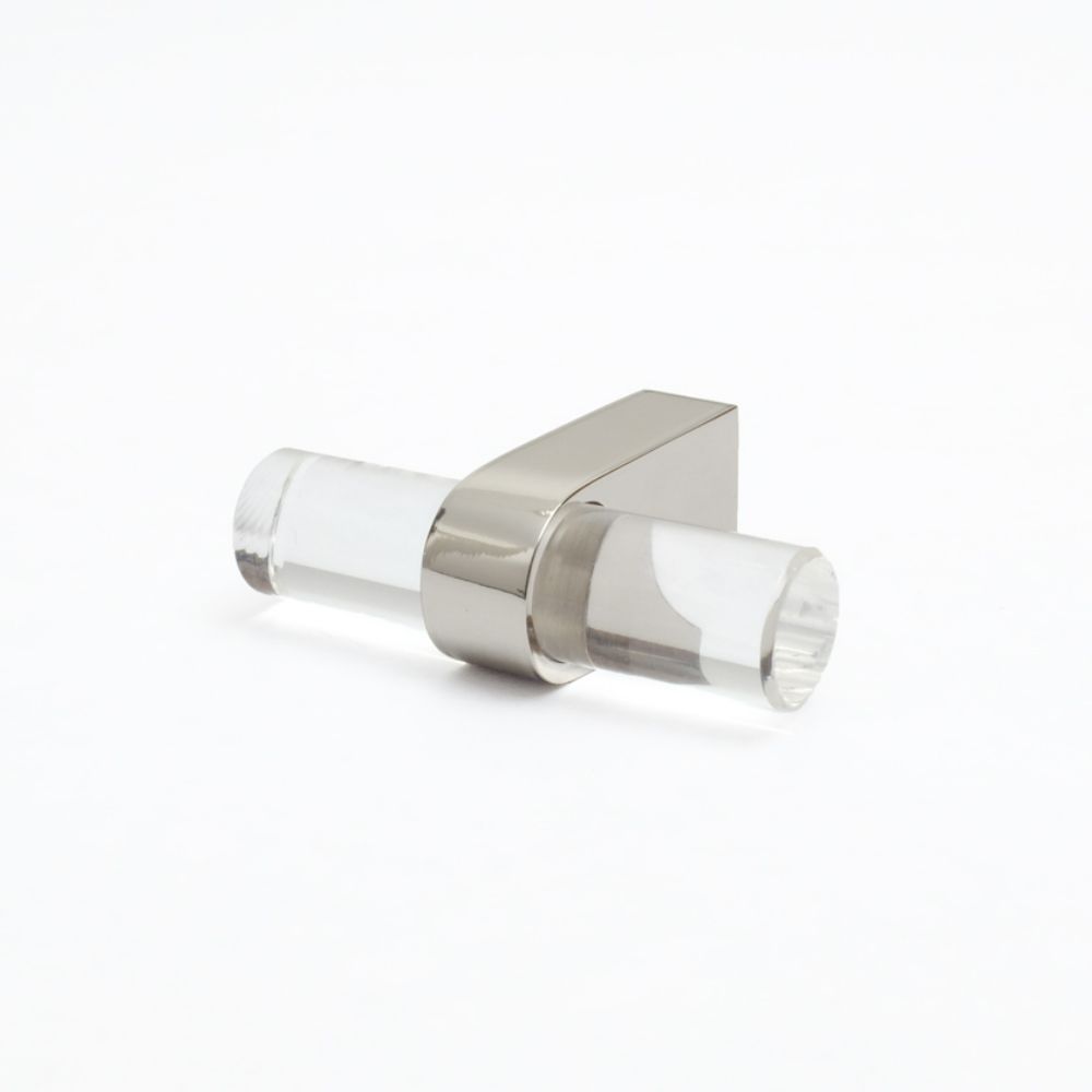 HAPNY C02-PN Clarity T-Knob in Clear Acrylic, Polished Nickel